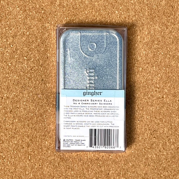 Gingher Designer βEllaβ 4β Embroidery Scissors β Limited Edition, NIB - Picture 2 of 3